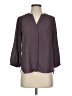 NYDJ 100% Polyester Polka Dots Purple 3/4 Sleeve Blouse Size XXS - photo 1