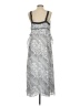 CAbi 100% Polyester Paisley Silver Cocktail Dress Size S - photo 2
