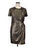 MICHAEL Michael Kors Metallic Gold Cocktail Dress Size XL - photo 1