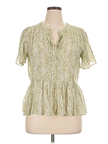 Rose + Olive Short Sleeve Blouse (view 1)