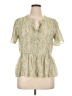 Rose + Olive Gold Short Sleeve Blouse Size 1X - photo 1
