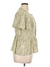 Rose + Olive Gold Short Sleeve Blouse Size 1X - photo 4