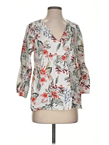 Zara Basic 3/4 Sleeve Blouse (view 1)