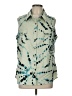 Lularoe Teal Green Sleeveless Button-Down Shirt Size L - photo 1