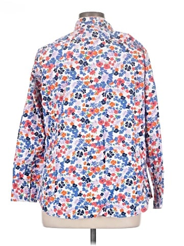 Lands' End 3/4 Sleeve Button-Down Shirt (view 2)