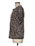 A.L.C. Animal Print Brown Short Sleeve Blouse Size M - photo 5