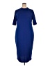 Unbranded Solid Blue Casual Dress Size 4X - photo 1