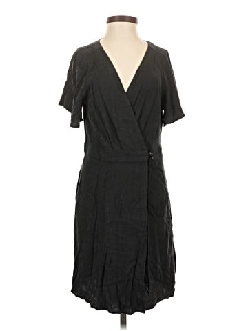 Madewell Pleated-Waist True-Wrap Mini Dress (view 1)