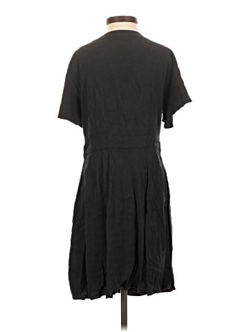 Madewell Pleated-Waist True-Wrap Mini Dress (view 2)