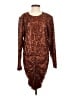 retrofête 100% Polyester Metallic Brown Cocktail Dress Size XS - photo 1