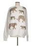 Judith March Animal Print White Pullover Sweater Size M - photo 1