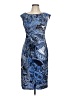 Connected Apparel Paisley Blue Cocktail Dress Size 10 - photo 1