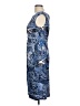 Connected Apparel Paisley Blue Cocktail Dress Size 10 - photo 5