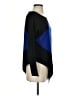 Joan Vass 100% Cashmere Color Block Blue Cashmere Pullover Sweater Size S - photo 4