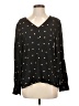 Ann Taylor 100% Polyester Polka Dots Black Long Sleeve Blouse Size S - photo 1