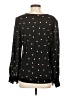 Ann Taylor 100% Polyester Polka Dots Black Long Sleeve Blouse Size S - photo 2