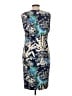 J. McLaughlin 100% Polyester Print Blue Cocktail Dress Size 10 - photo 2