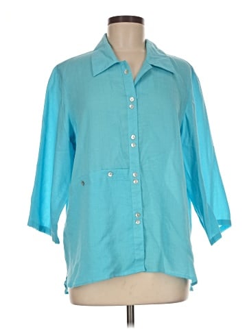 Fridaze 3/4 Sleeve Button-Down Shirt (view 1)