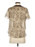 Milly 100% Polyester Animal Print Gold Short Sleeve Blouse Size S - photo 2