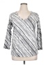 Roaman's Silver 3/4 Sleeve Top Size 14 (M) - photo 1