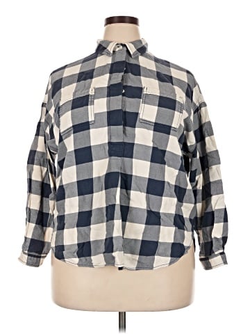 Lands' End 3/4 Sleeve Button-Down Shirt (view 1)