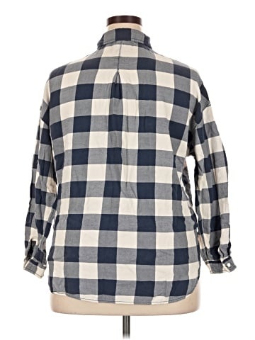 Lands' End 3/4 Sleeve Button-Down Shirt (view 2)