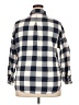 Lands' End Checkered-gingham Blue 3/4 Sleeve Button-Down Shirt Size 18 - photo 2