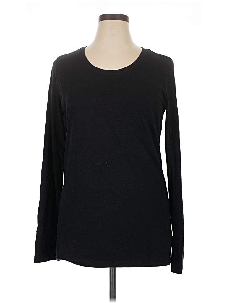 Pre-owned A.n.a. A New Approach Long Sleeve T-shirt In Black