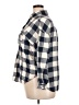 Lands' End Checkered-gingham Blue 3/4 Sleeve Button-Down Shirt Size 18 - photo 5