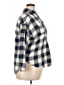 Lands' End Checkered-gingham Blue 3/4 Sleeve Button-Down Shirt Size 18 - photo 4