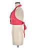 Free People Pink Sleeveless Button-Down Shirt Size M - photo 5