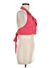 Free People Pink Sleeveless Button-Down Shirt Size M - photo 4