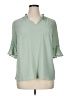 CeCe Green 3/4 Sleeve Blouse Size 1X - photo 1