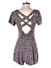 Lucca Couture 100% Rayon Hearts Purple Romper Size M - photo 2