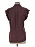 Express 100% Polyester Burgundy Short Sleeve Blouse Size M - photo 2