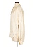 FRAME 100% Silk Metallic Solid White Ivory Long Sleeve Silk Top Size S - photo 5