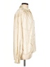 FRAME 100% Silk Metallic Solid White Ivory Long Sleeve Silk Top Size S - photo 4