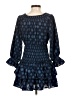 TCEC 100% Polyester Argyle Blue Cocktail Dress Size S - photo 2