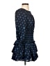 TCEC 100% Polyester Argyle Blue Cocktail Dress Size S - photo 4