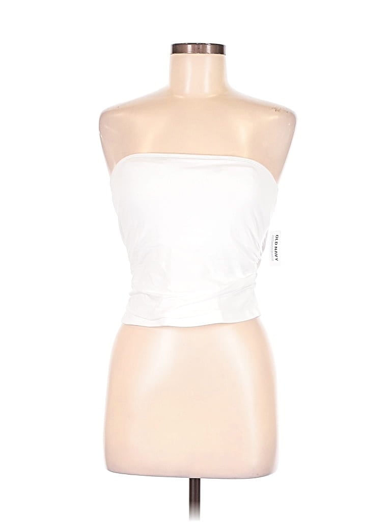 Old Navy Sleeveless Top White Strapless Neckline Tops