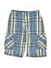 Hanna Andersson 100% Cotton Plaid Blue Cargo Shorts Size 6 - 7 - photo 1