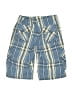 Hanna Andersson 100% Cotton Plaid Blue Cargo Shorts Size 6 - 7 - photo 2
