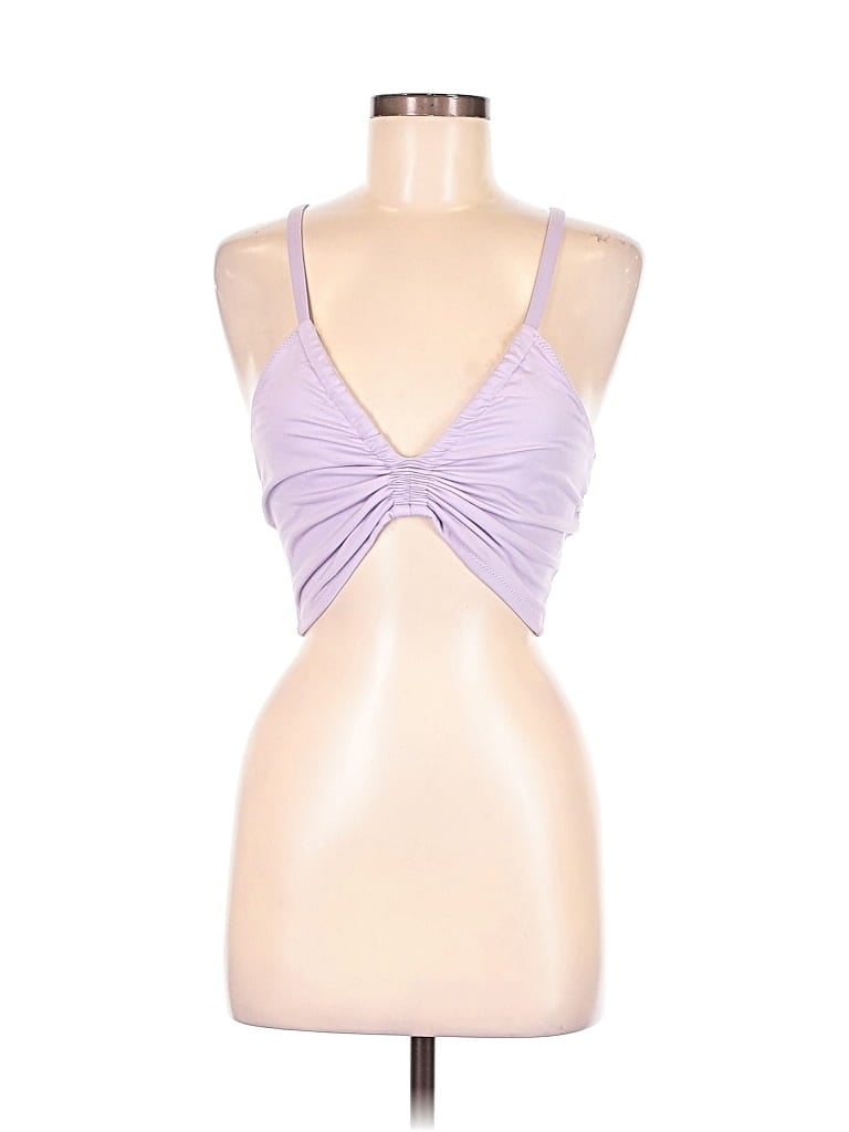 Pre-owned Fp Movement Tank Top Purple Halter Neckline Tops