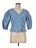 Tory Burch 100% Cotton Blue 3/4 Sleeve Blouse Size 6 - photo 1