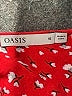 oasis 100% Viscose Red 3/4 Sleeve Blouse Size 10 - photo 7