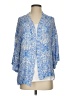 LoveRiche 100% Rayon Blue 3/4 Sleeve Blouse Size S - photo 1