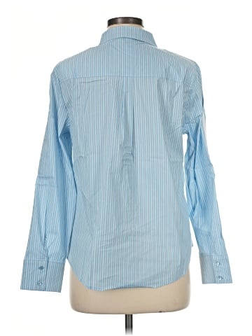 Ecru Long Sleeve Button-Down Shirt (view 2)