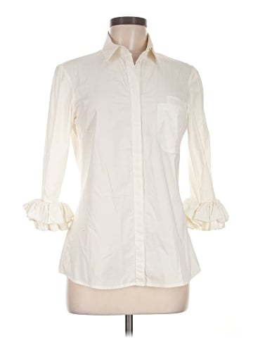 Anne Fontaine 3/4 Sleeve Button-Down Shirt (view 1)
