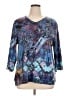 North Style Blue 3/4 Sleeve Top Size 1X - photo 1
