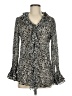 Chico's Design Silver Long Sleeve Blouse Size Med (1) - photo 1